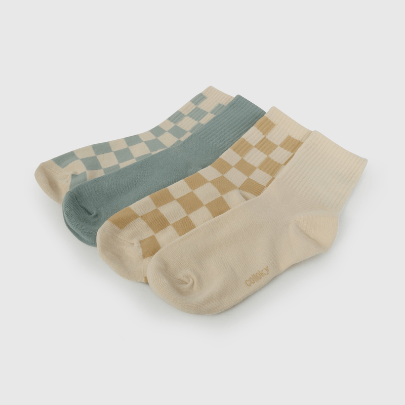 Pack Cuatro Calcetín Cuadrille de Niño talla 23/25 a 34/37
