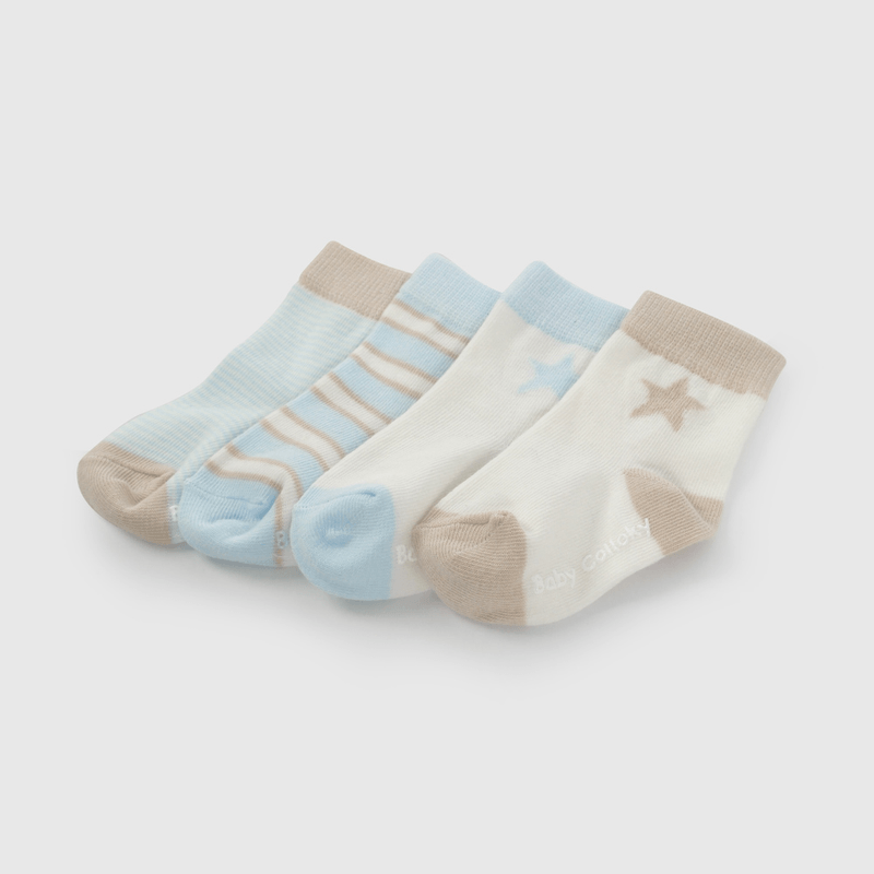 Pack Cuatro Calcetines Estrella De Niño Infantil talla 14/16 a 23/25