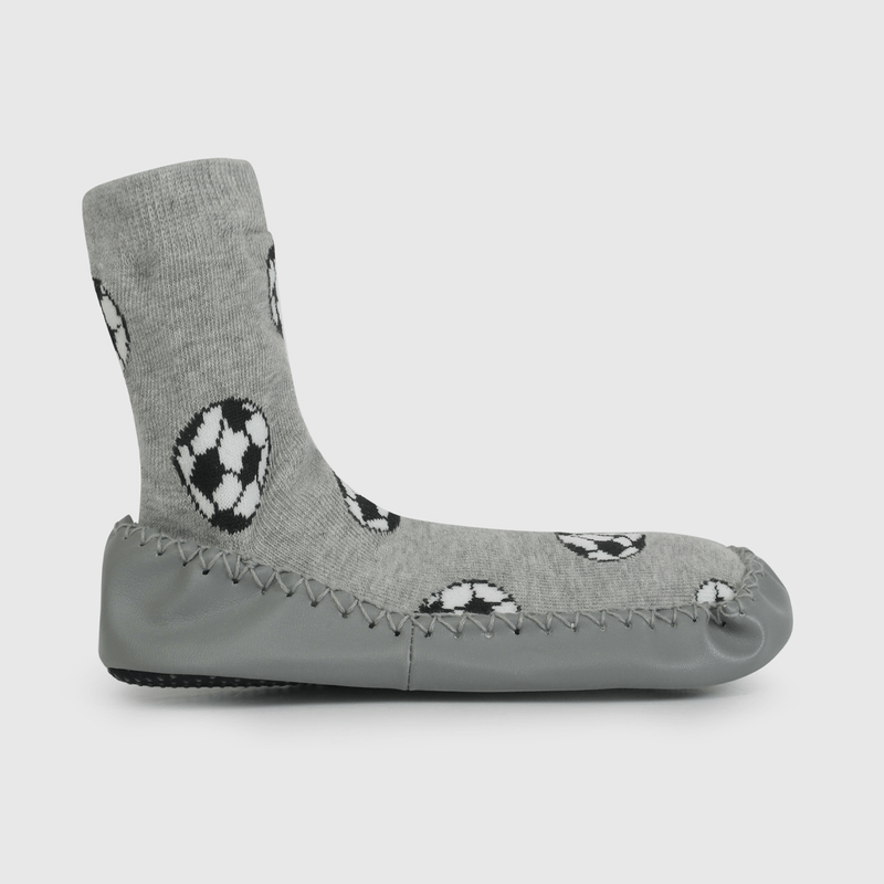 Calcetín Gris Antideslizante Dinosaurio de Niño talla 23/25 a 34/37