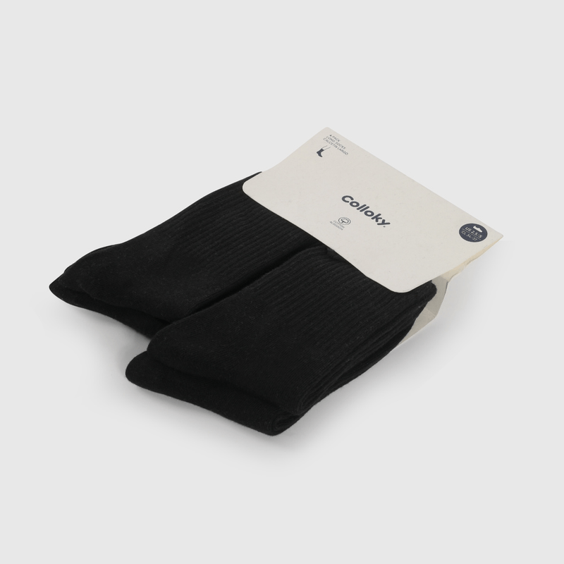 Pack Cuatro Calcetín Negro De Niño preavance talla 23/25 a 34/37