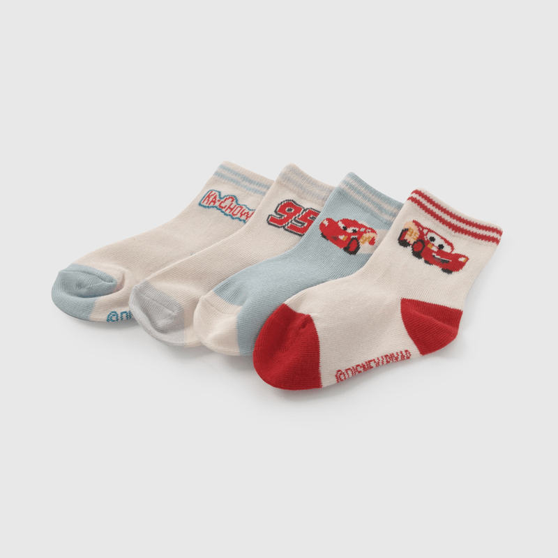 Pack Cuatro Calcetines Cars De Niño Infantil talla 14/16 a 23/25