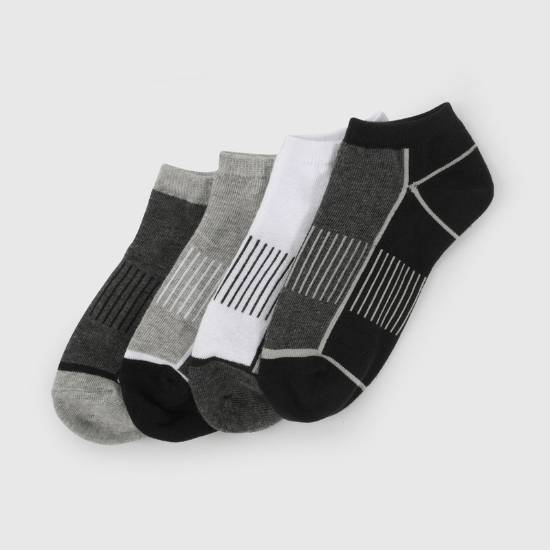 Pack Cuatro Calcetín Cortos Negro De Niño preavance talla 23/25 a 34/37