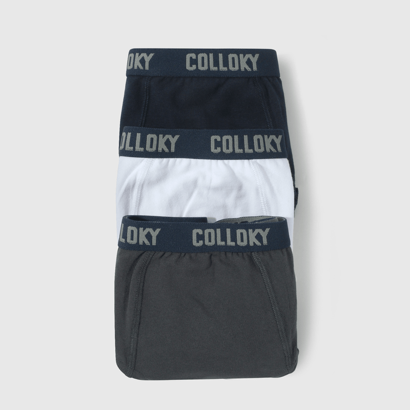 Pack Tres Calzoncillo Blanco Slip de Niño talla 2 a 12 años