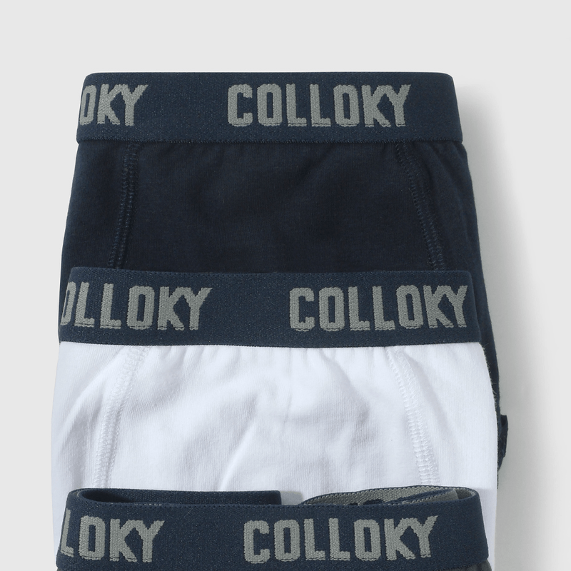 Pack Tres Calzoncillo Blanco Slip de Niño talla 2 a 12 años
