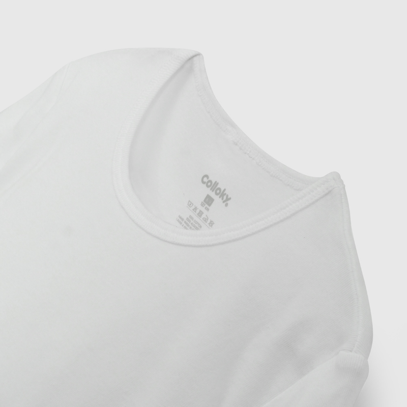 Pack Dos Camiseta Blanca Manga Corta Unisex de Niño talla 2 a 12 años