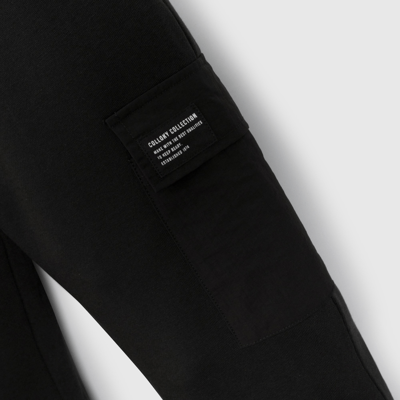 Buzo Negro Cargo de Niño talla 3 a 12 Años
