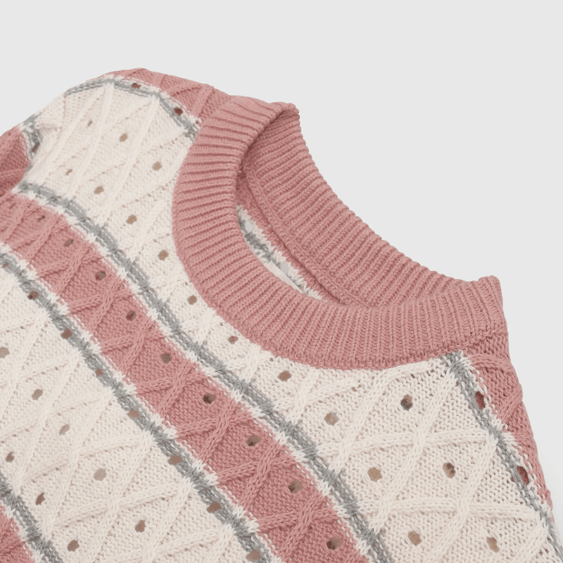 Sweater Rayas Beige de Niña talla 3 a 12 Años