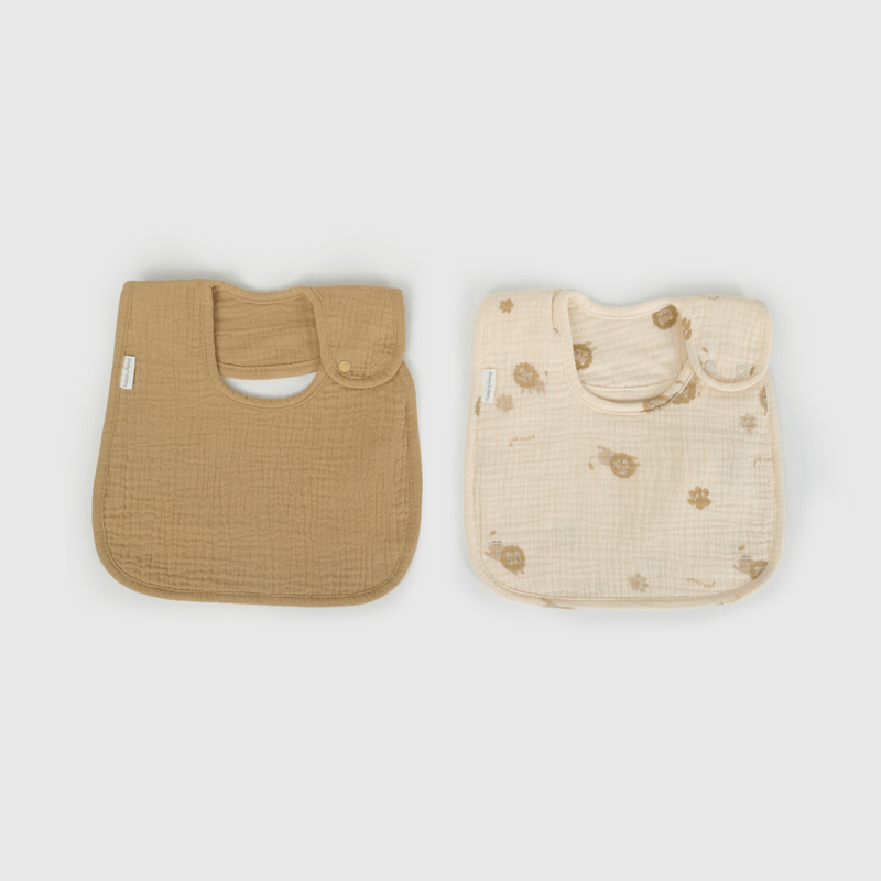 Packs Dos Baberos Impermeable León de New born talla Única