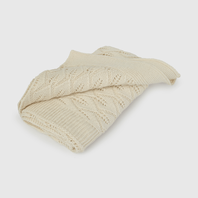 Manta Tejido Calado Beige de Bebé de New born talla Única