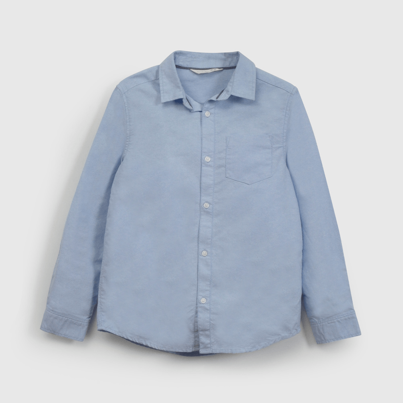 Camisa Celeste Oxford de Niño talla 3 a 12 añoss