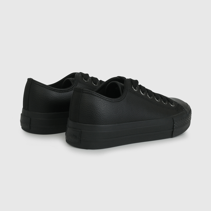 Zapatilla Plataforma Niña Con Cordón Negra Talla 28 al 33