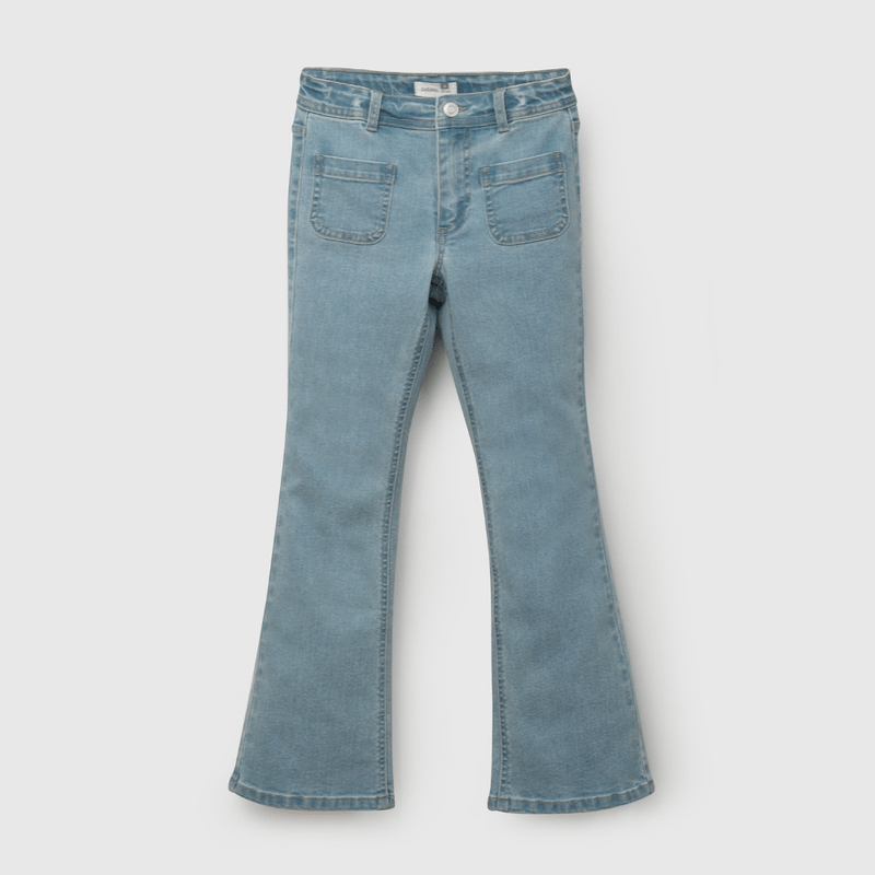 Jeans Flare Elasticado de Niña talla 3 a 12 añoss