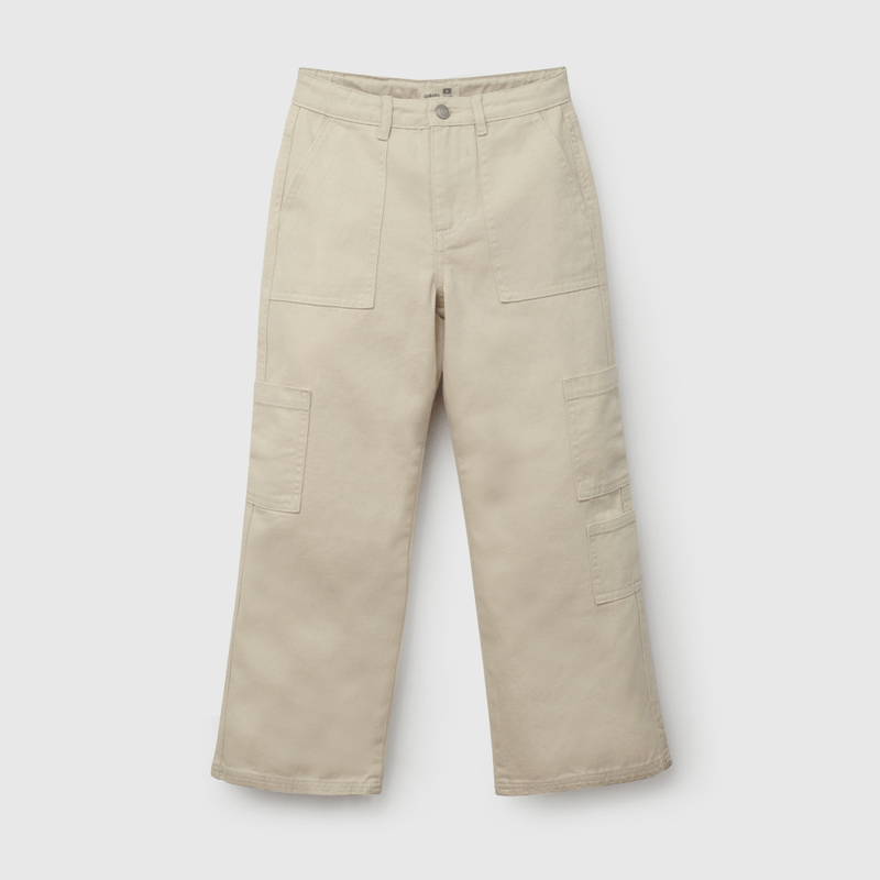 Pantalón Beige Cargo de Niña talla 3 a 12 añoss