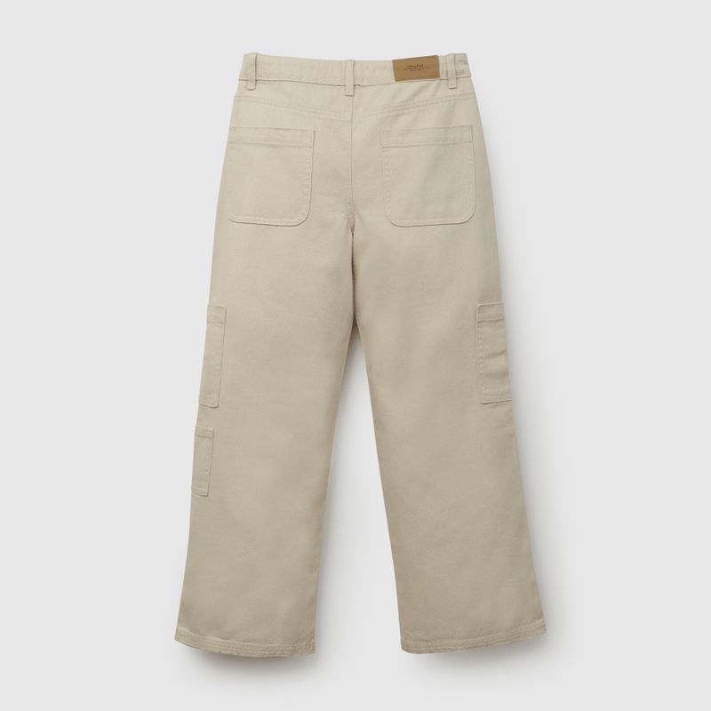 Pantalón Beige Cargo de Niña talla 3 a 12 añoss