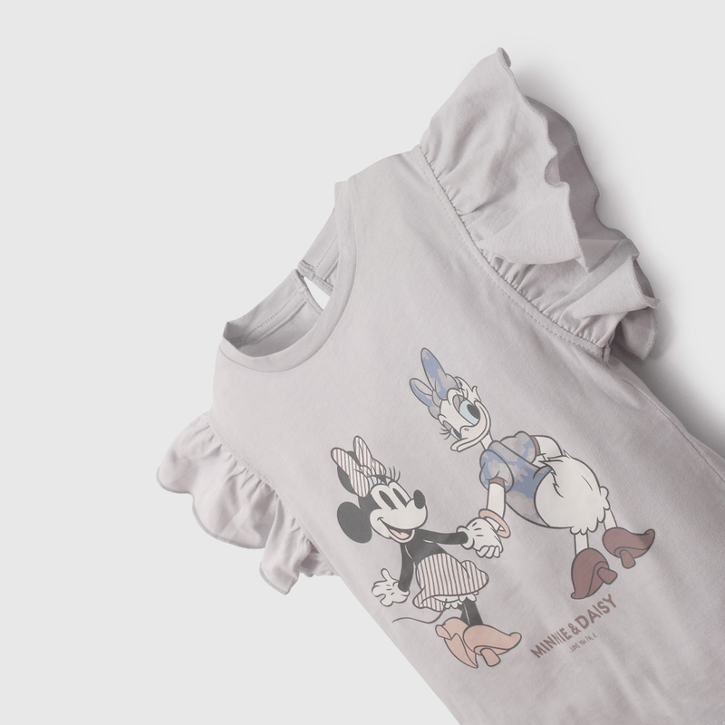 Polera Morada Minnie Y Daisy de Niña Infantil talla 3/6 M a 24m/36 M