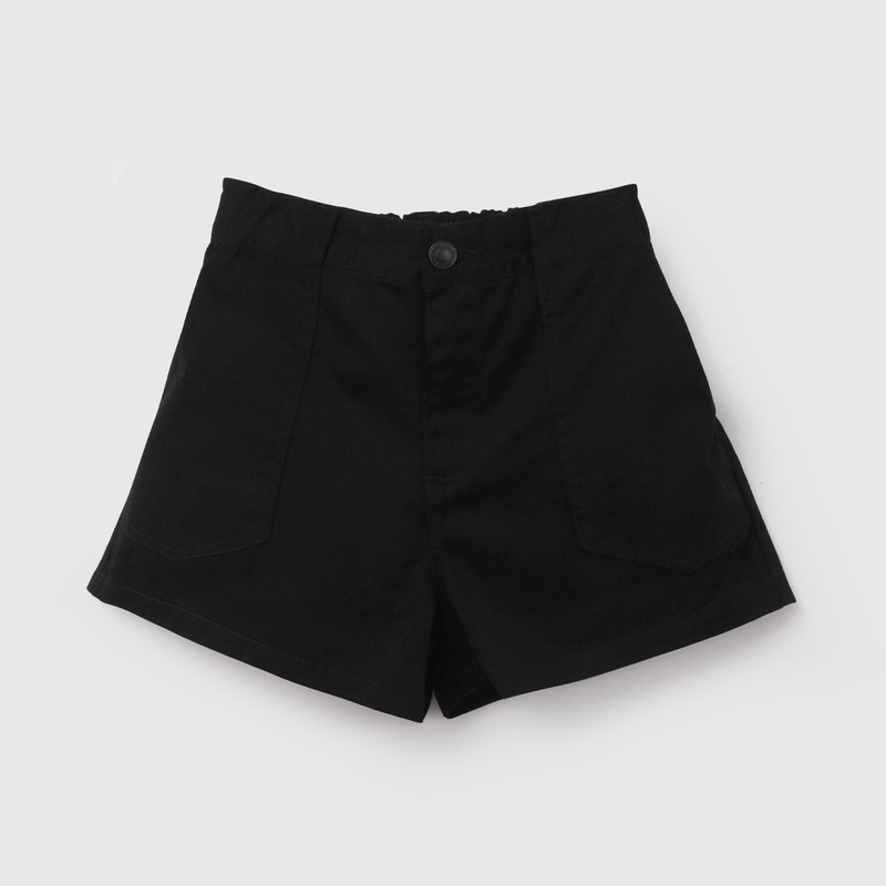 Short Negro Gabardina de Niña talla 3 a 12 añoss