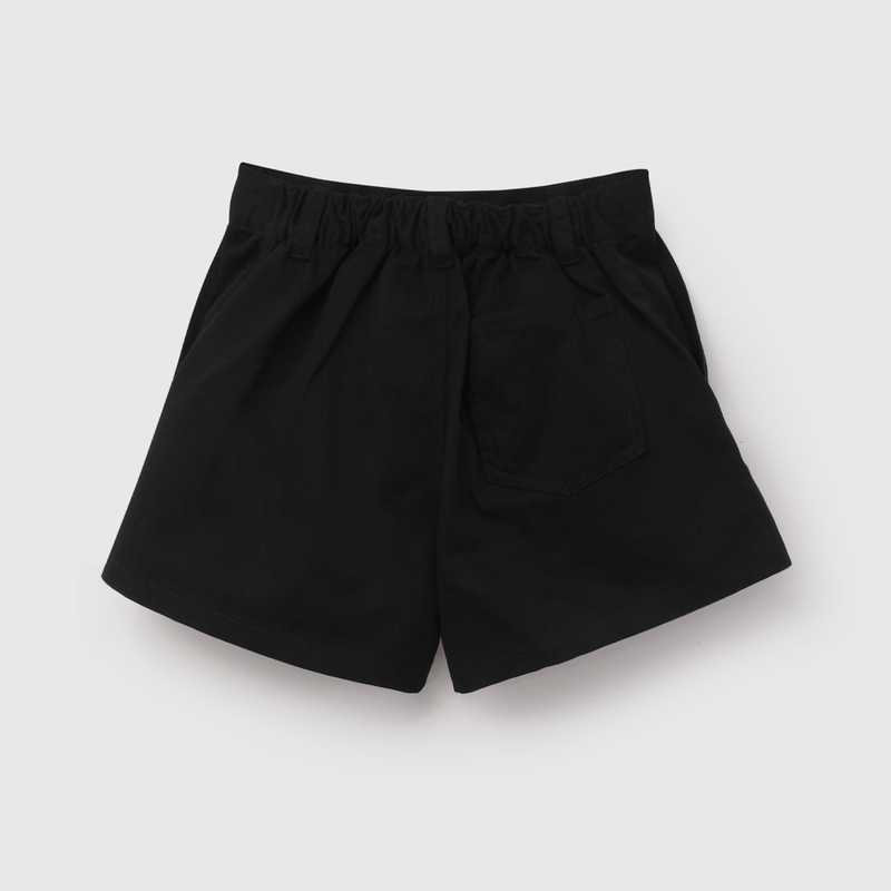 Short Negro Gabardina de Niña talla 3 a 12 añoss