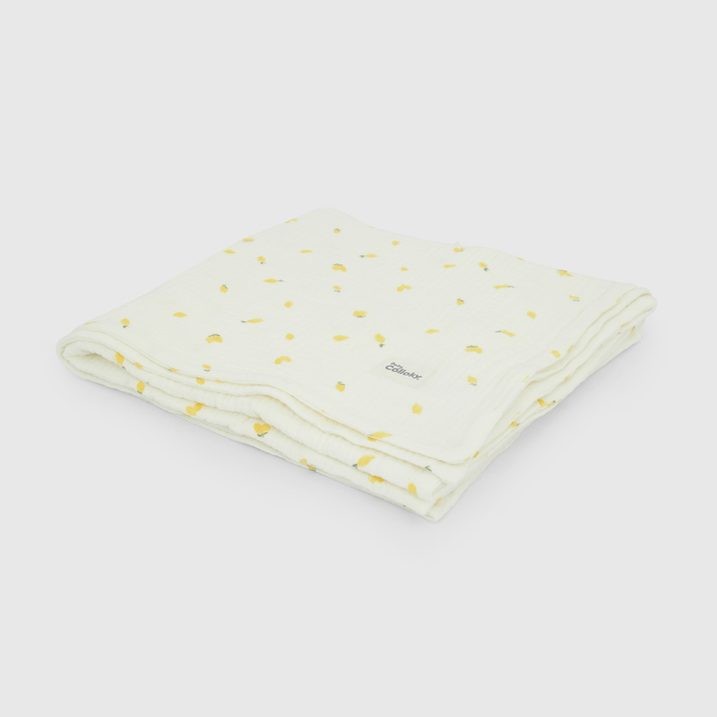 Manta Bambula Beige Limones de Bebé de New born talla Única