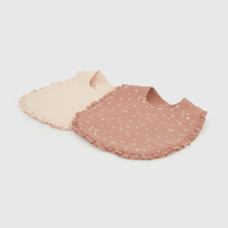 Packs Dos Baberos Impermeable Rosado de New born talla Única
