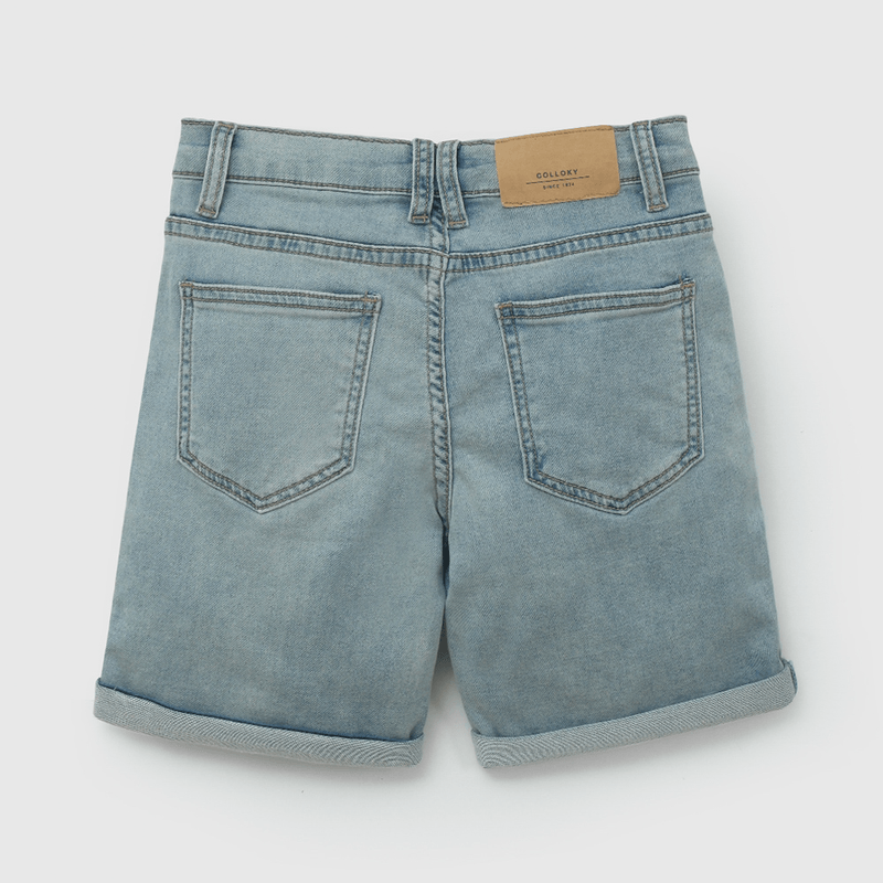 Bermuda Azul Elasticada de Niño talla 3 a 12 Años