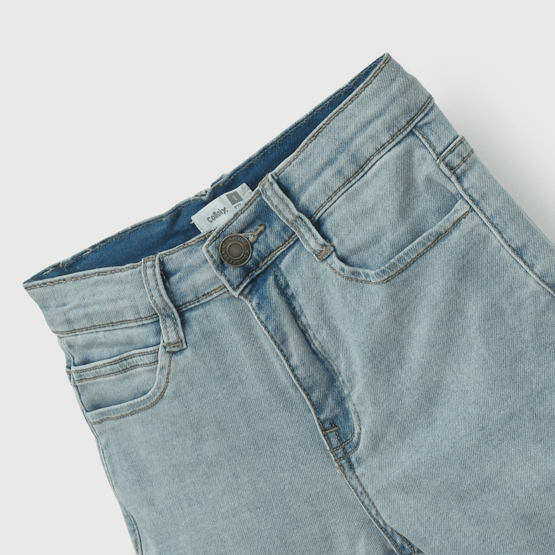 Bermuda Azul Elasticada de Niño talla 3 a 12 Años