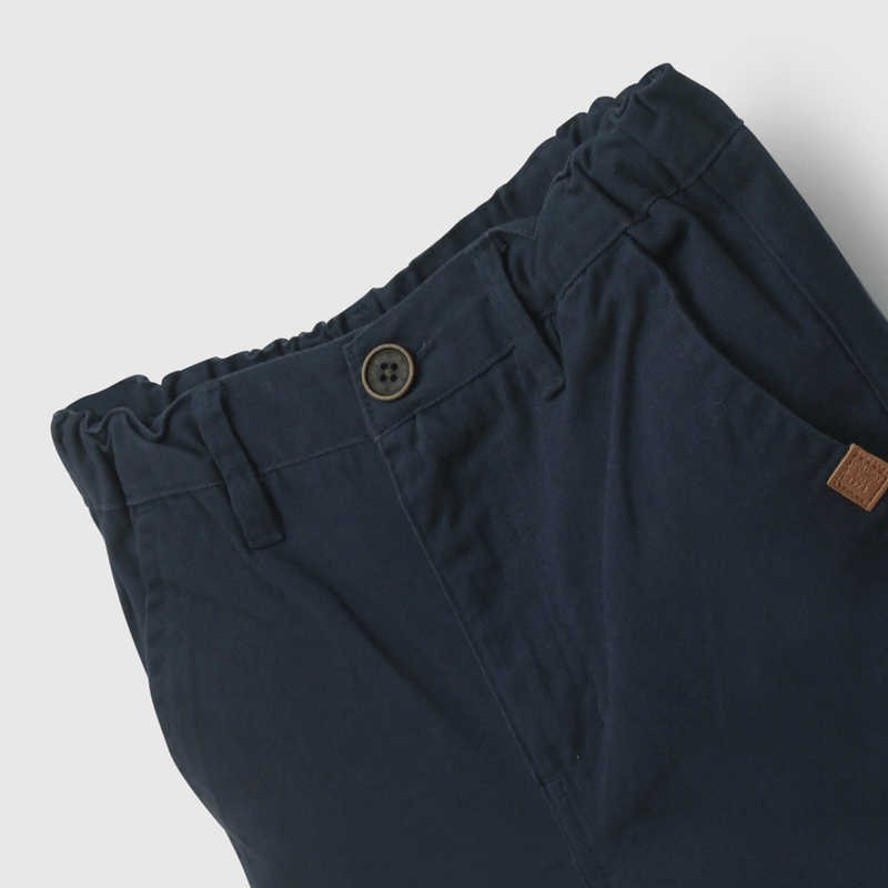 Bermuda Gabardina Azul  de Niño talla 3 a 12 Años