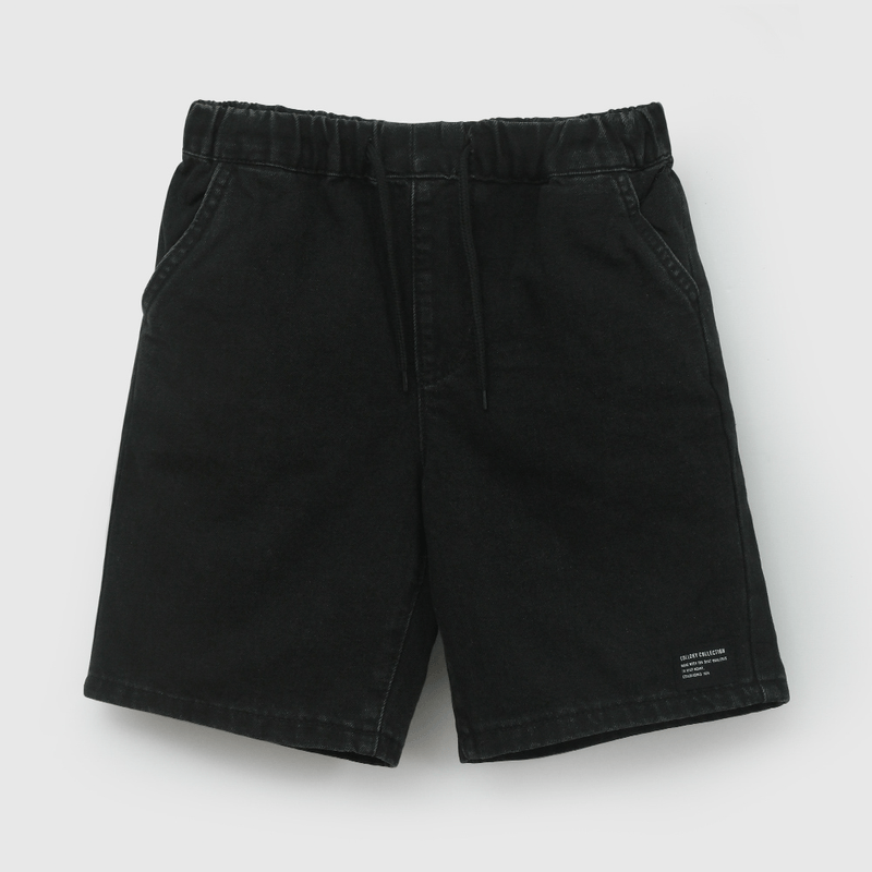 Bermuda Jeans Negra  de Niño talla 3 a 12 Años