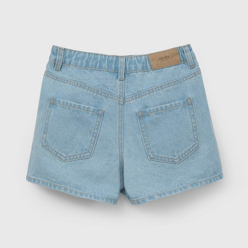 Falda Jeans Celeste de Niña talla 3 a 12 Años