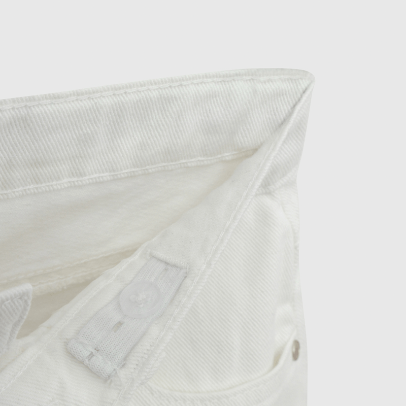 Pantalón Blanco Ancho Bordado  de Niña talla 3 a 12 Años