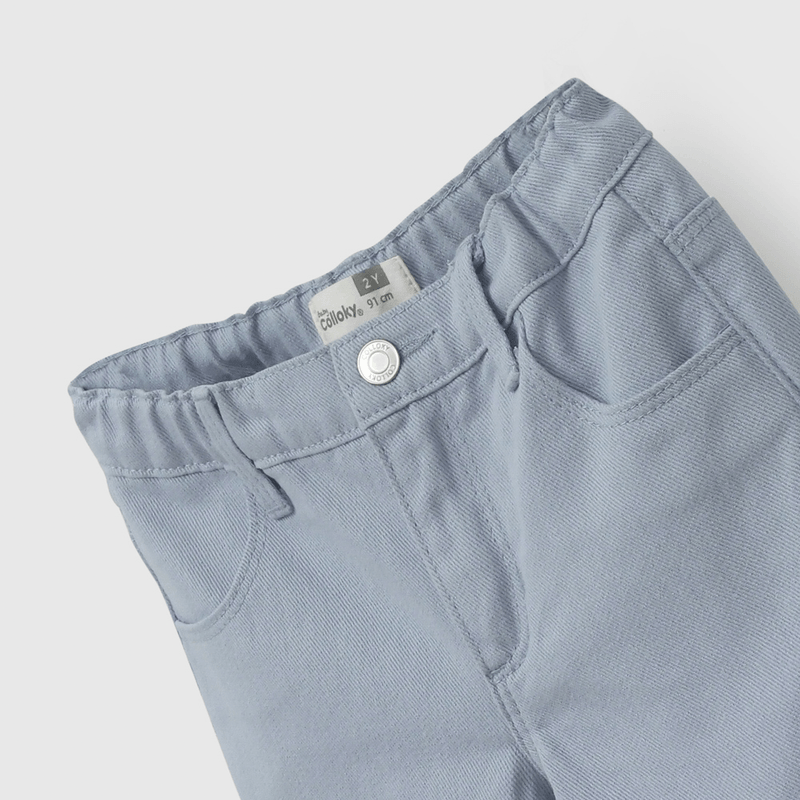 Pantalón Celeste Broderie de Niña talla 3/6 M a 24m/36 M