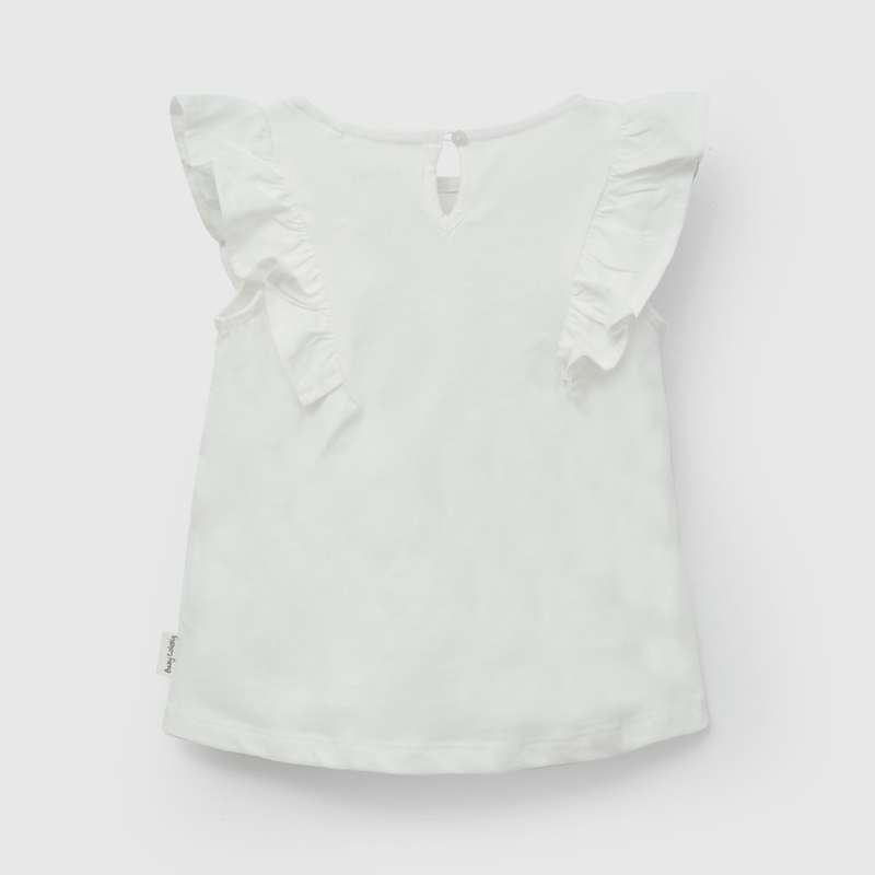 Polera Blanca Minnie de Niña Infantil talla 3/6 M a 24m/36 M