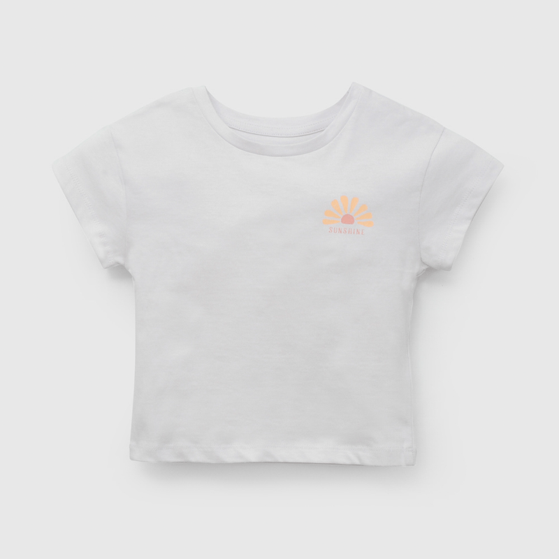 Polera Morada Estampado de Niña talla 3 a 12 Años