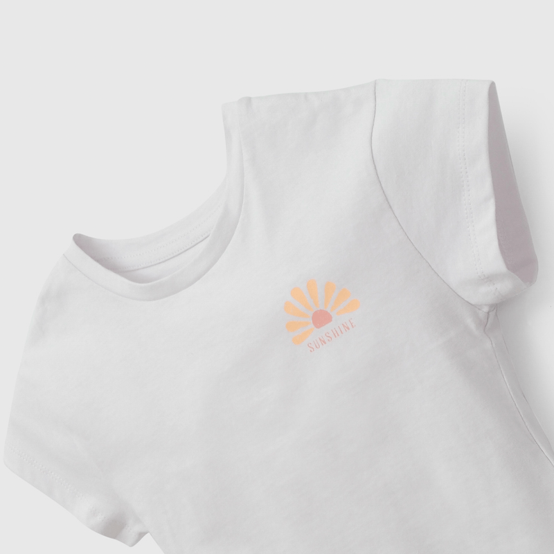 Polera Morada Estampado de Niña talla 3 a 12 Años
