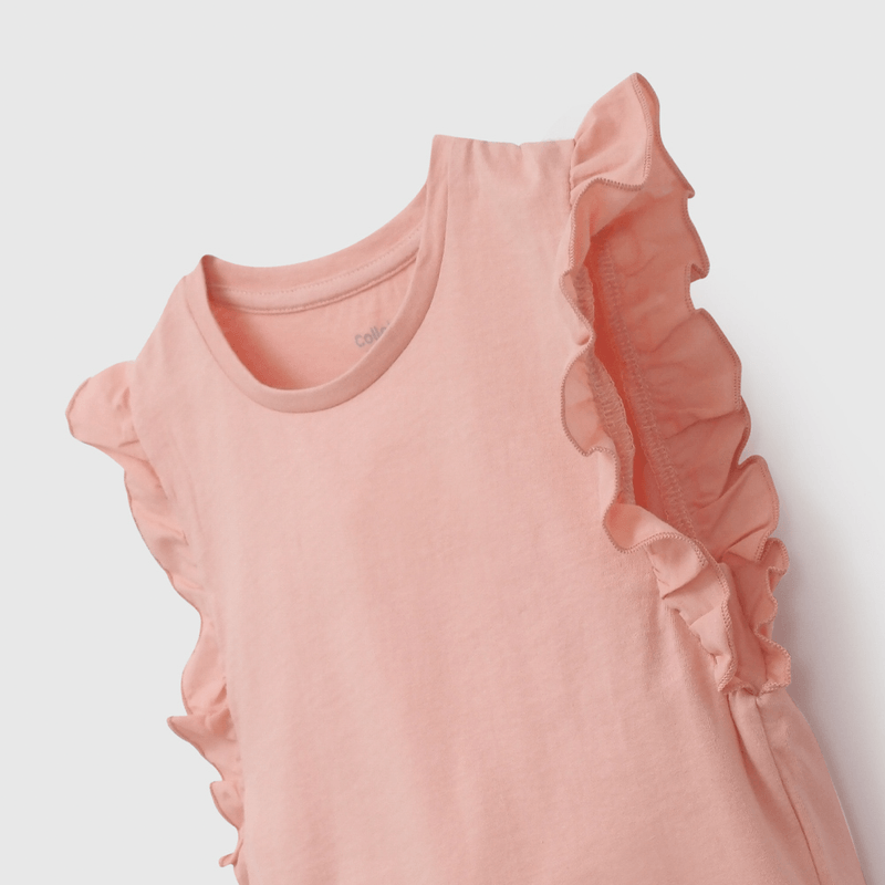 Polera Rosado Básica Vuelo de Niña talla 3 a 12 Años