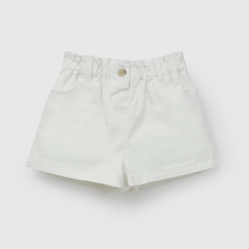 Short Blanco Niña Infantil talla 3/6 M a 24m/36 M