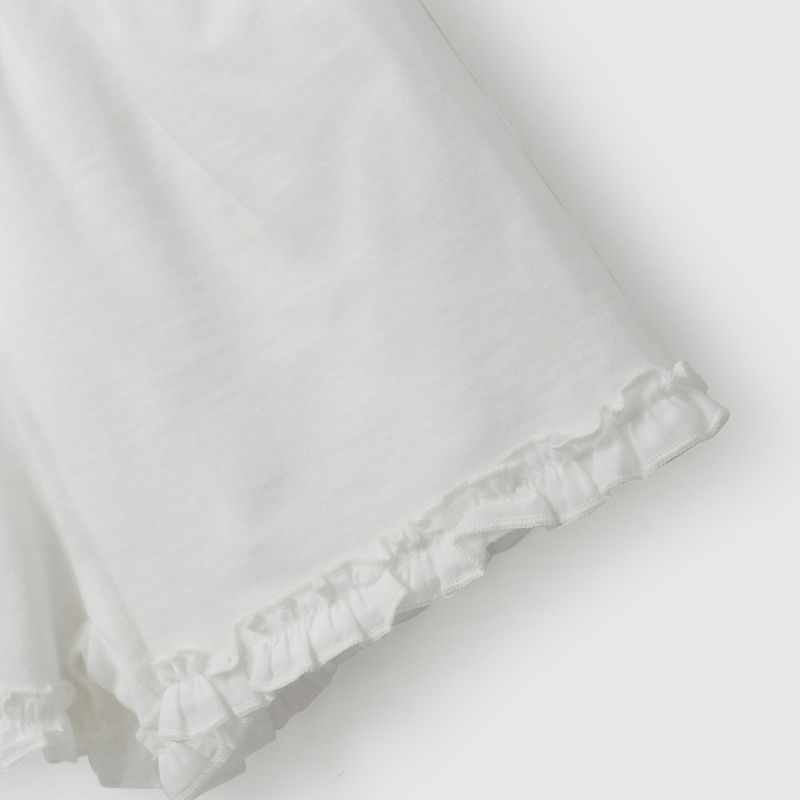Short Blanco Vuelo de Niña talla 3 a 12 Años
