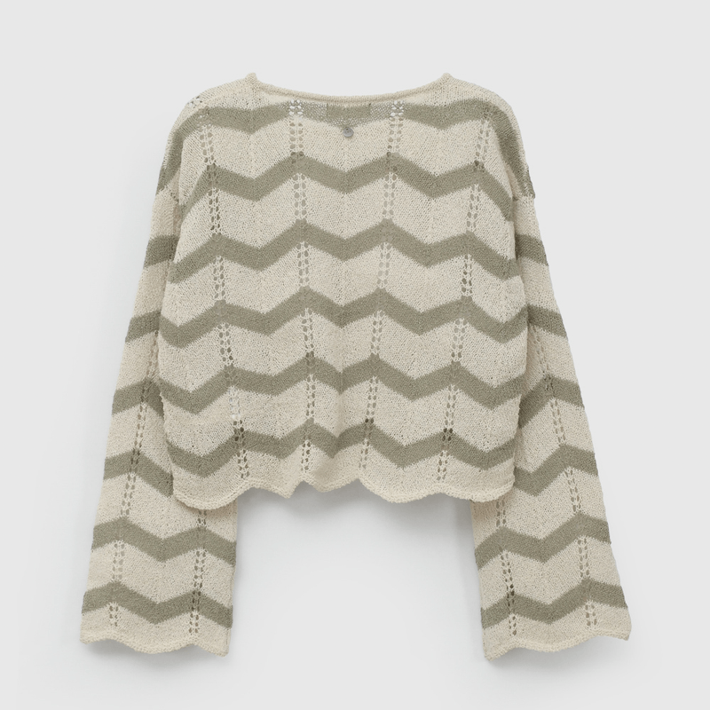 Sweater Rayas Verde de Niña talla 3 a 12 Años