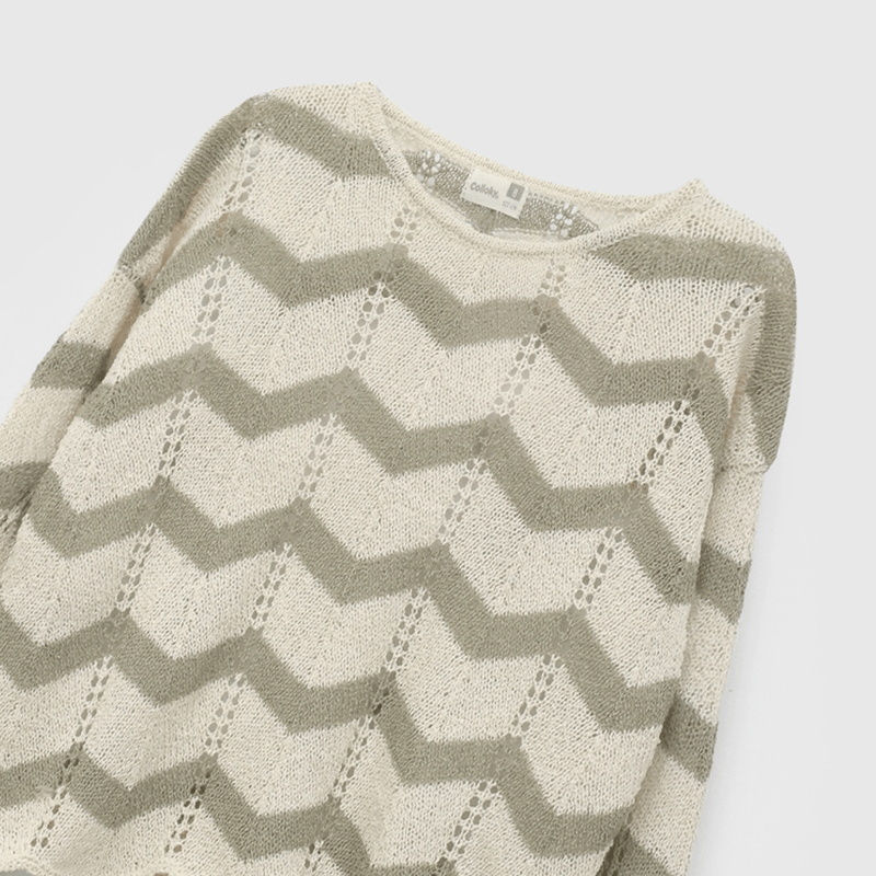 Sweater Rayas Verde de Niña talla 3 a 12 Años
