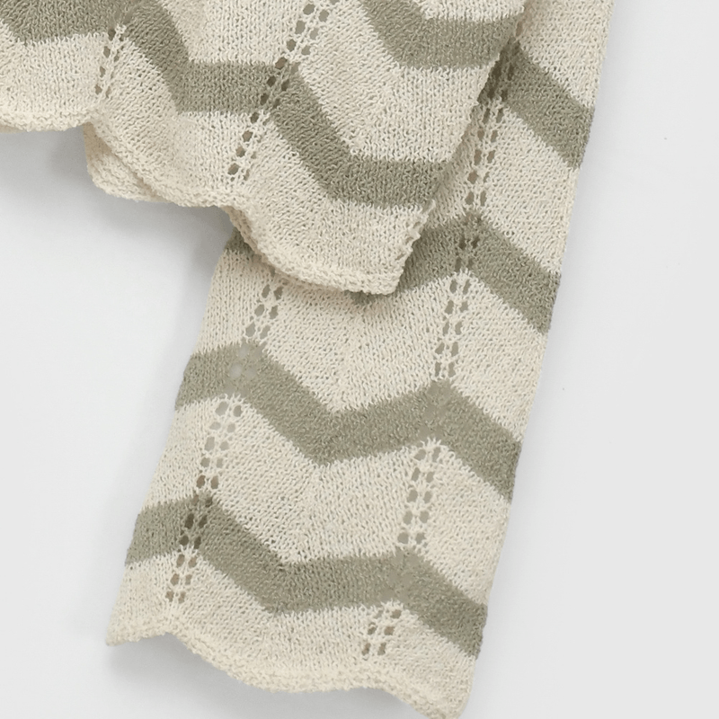 Sweater Rayas Verde de Niña talla 3 a 12 Años
