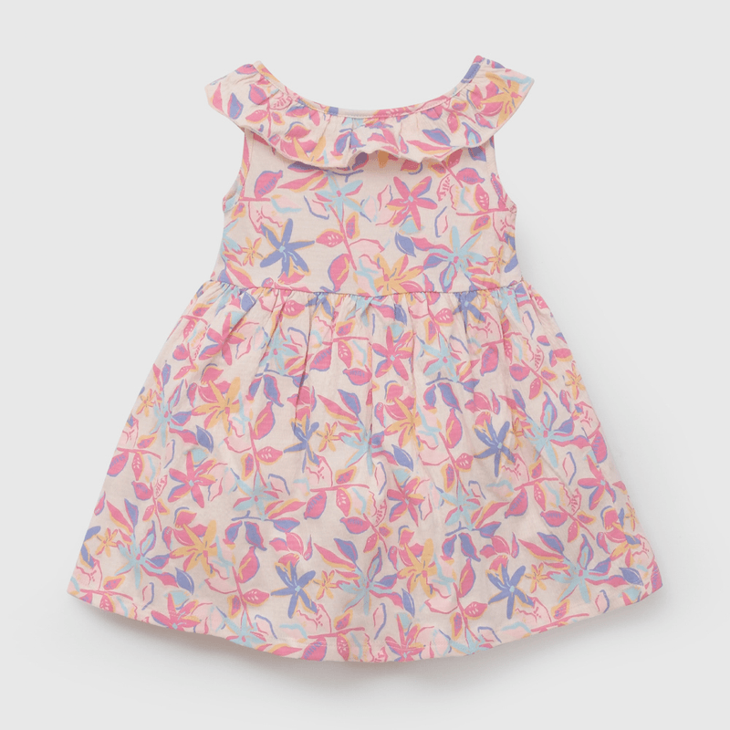 Vestido Colloky Multicolor Flores Niña talla 3/6 M a 24m/36 M