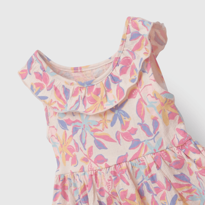 Vestido Colloky Multicolor Flores Niña talla 3/6 M a 24m/36 M