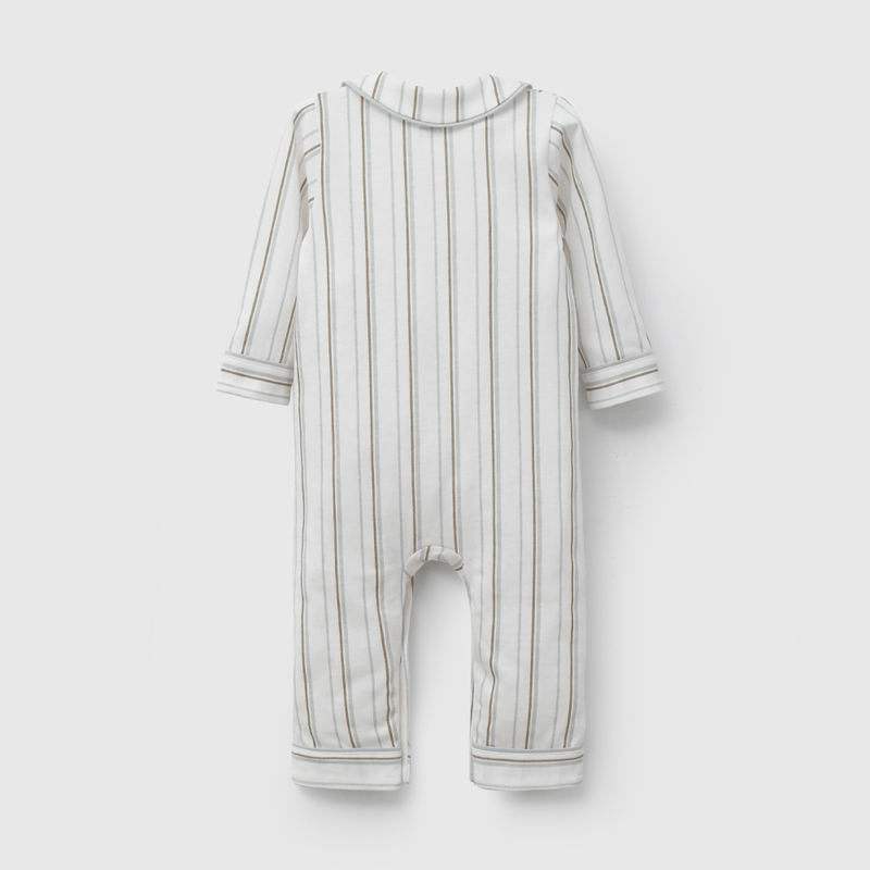 Pijama Blanco Rayas de Bebé de New born talla 0/3 M a 12/24M