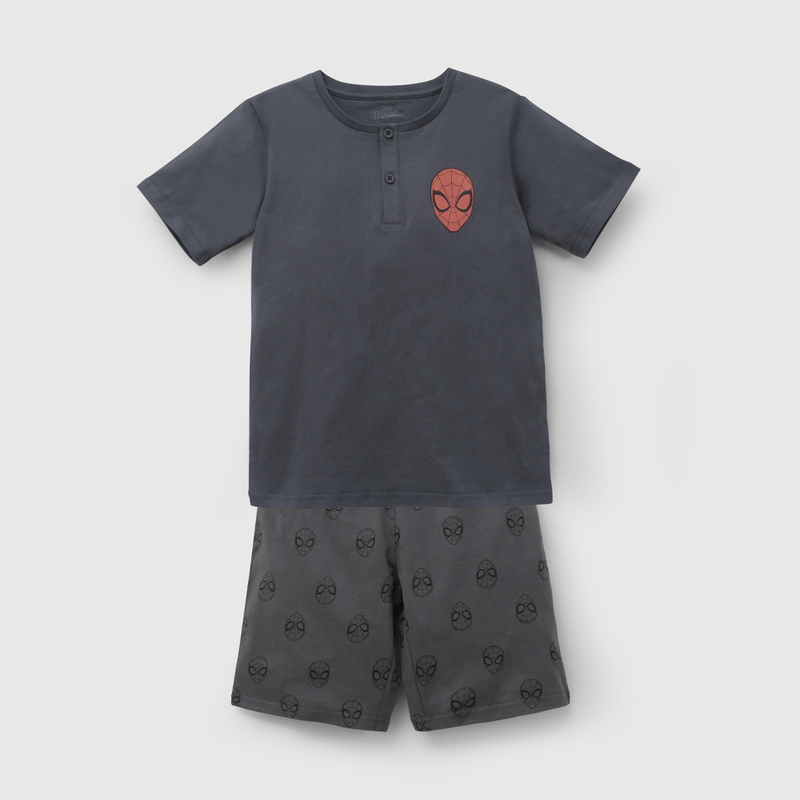 Pijama Negro Spiderman de Niño talla 2 a 12 añoss