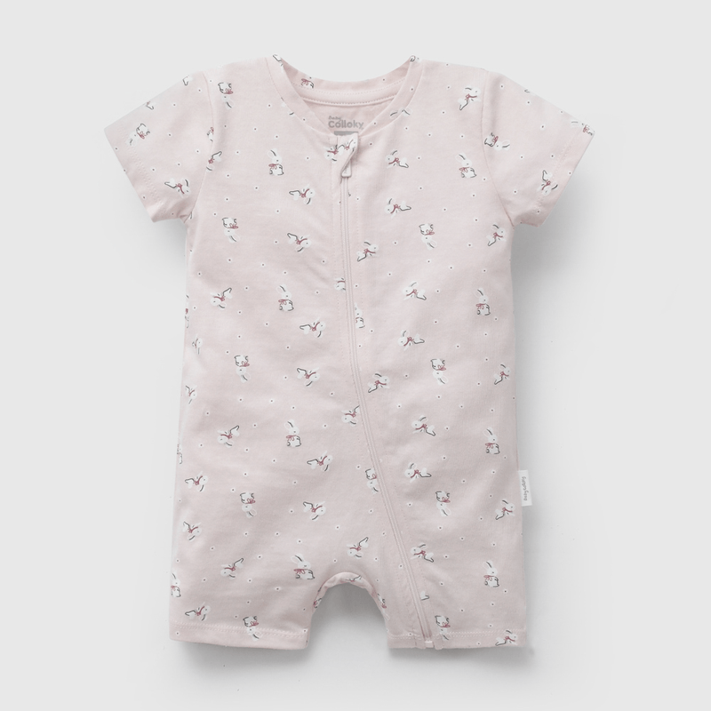Pijama Rosado Conejos de Bebé de New born talla 0/3 M a 12/24M
