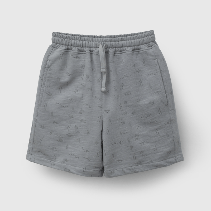 Bermuda Gris Estampada de Niño talla 3 a 12 añoss