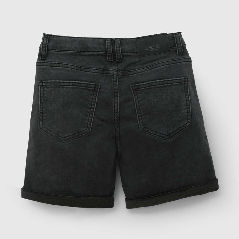 Bermuda Negra Elasticada de Niño talla 3 a 12 añoss