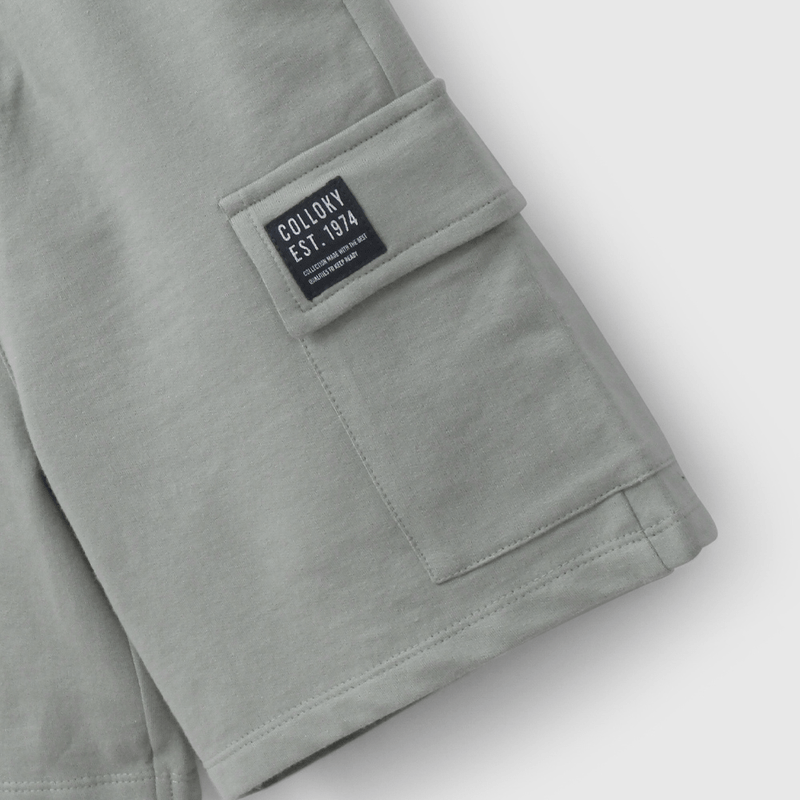 Bermuda Verde Cargo de Niño talla 3 a 12 añoss
