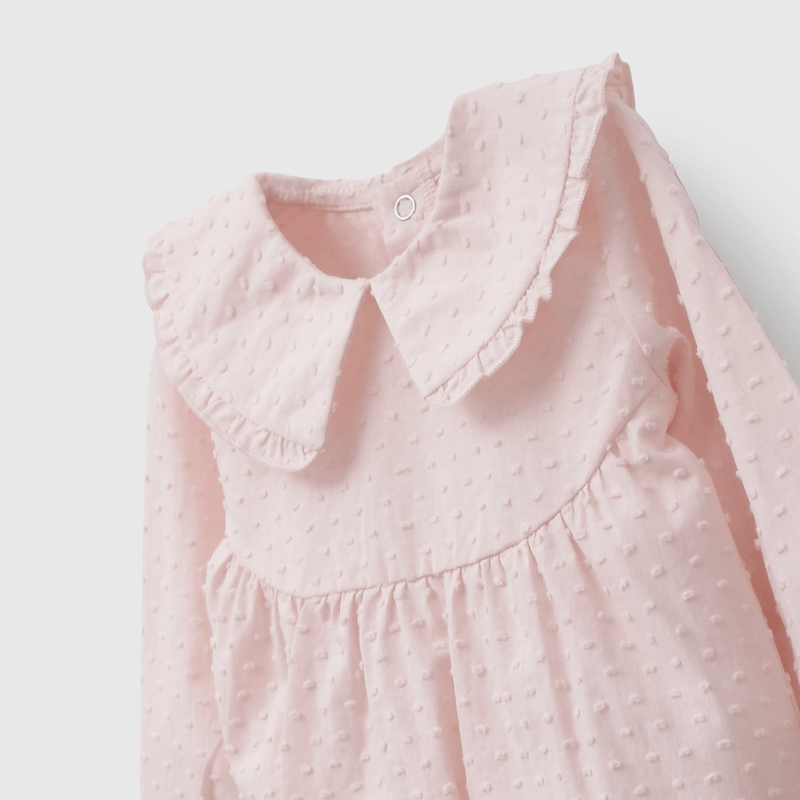 body Rosado Ceremonia de Niña de New born talla 0/3 M a 09/12M