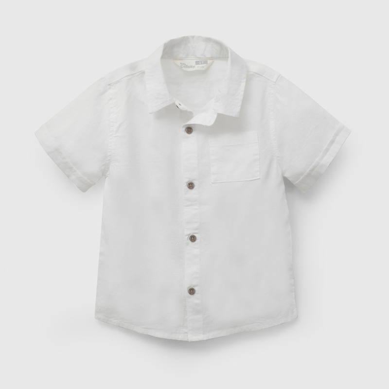Camisa Blanca De Niño Infantil talla 3/6 M a 24m/36 M