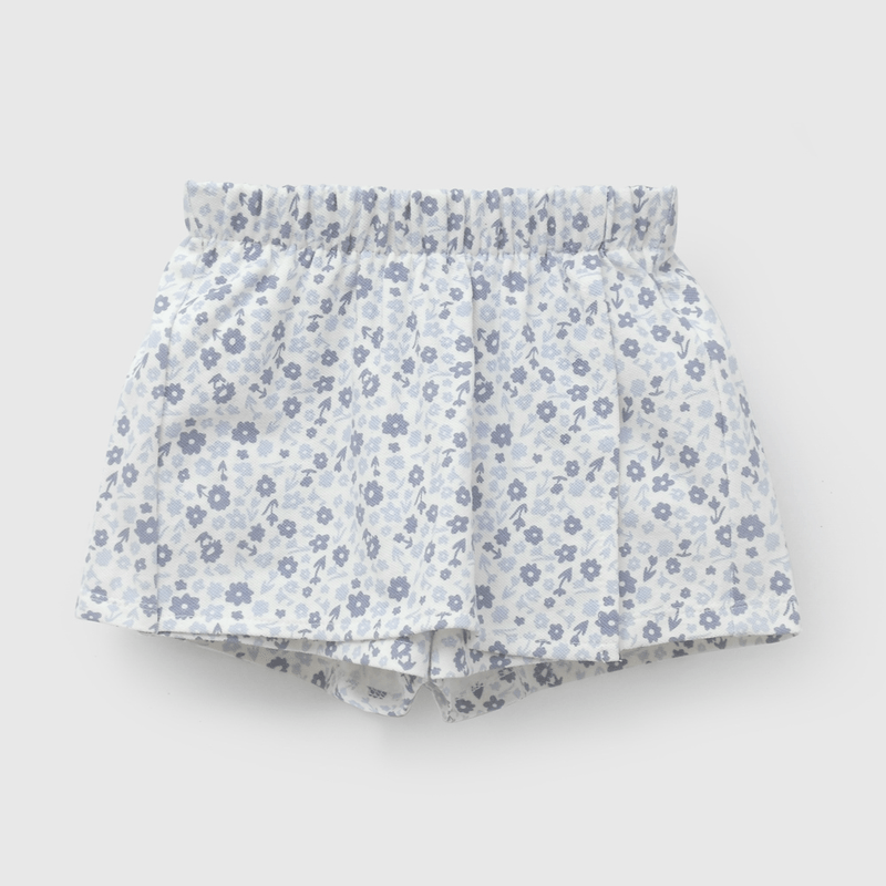 Falda Short Colloky con Flores de Niña talla 3/6 M a 24m/36 M